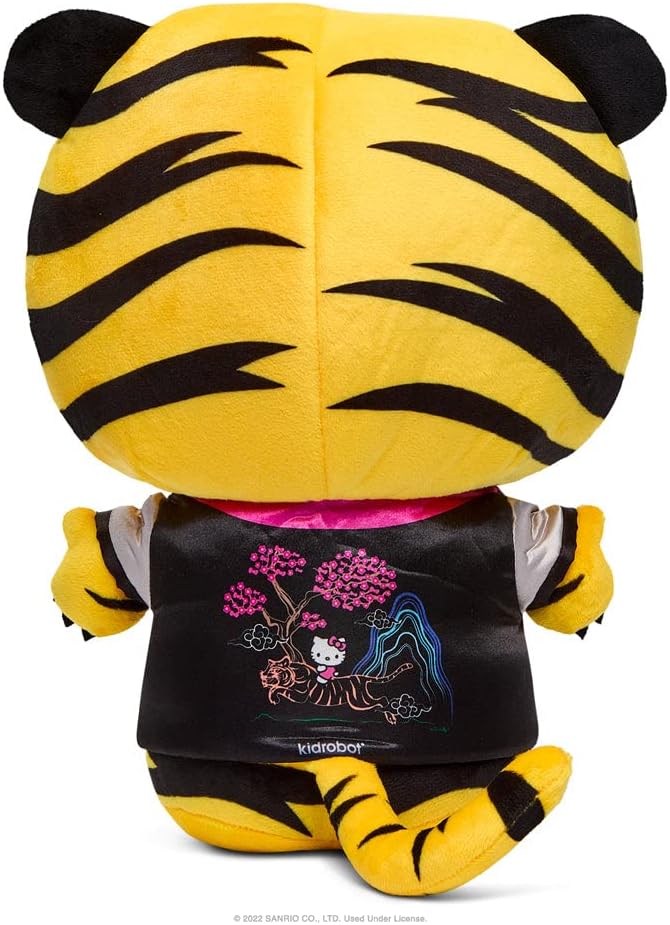 Kidrobot Hello Kitty Chinese Zodiac Year of The Tiger 13 Inch Interactive Plush - Black & Cream Edition