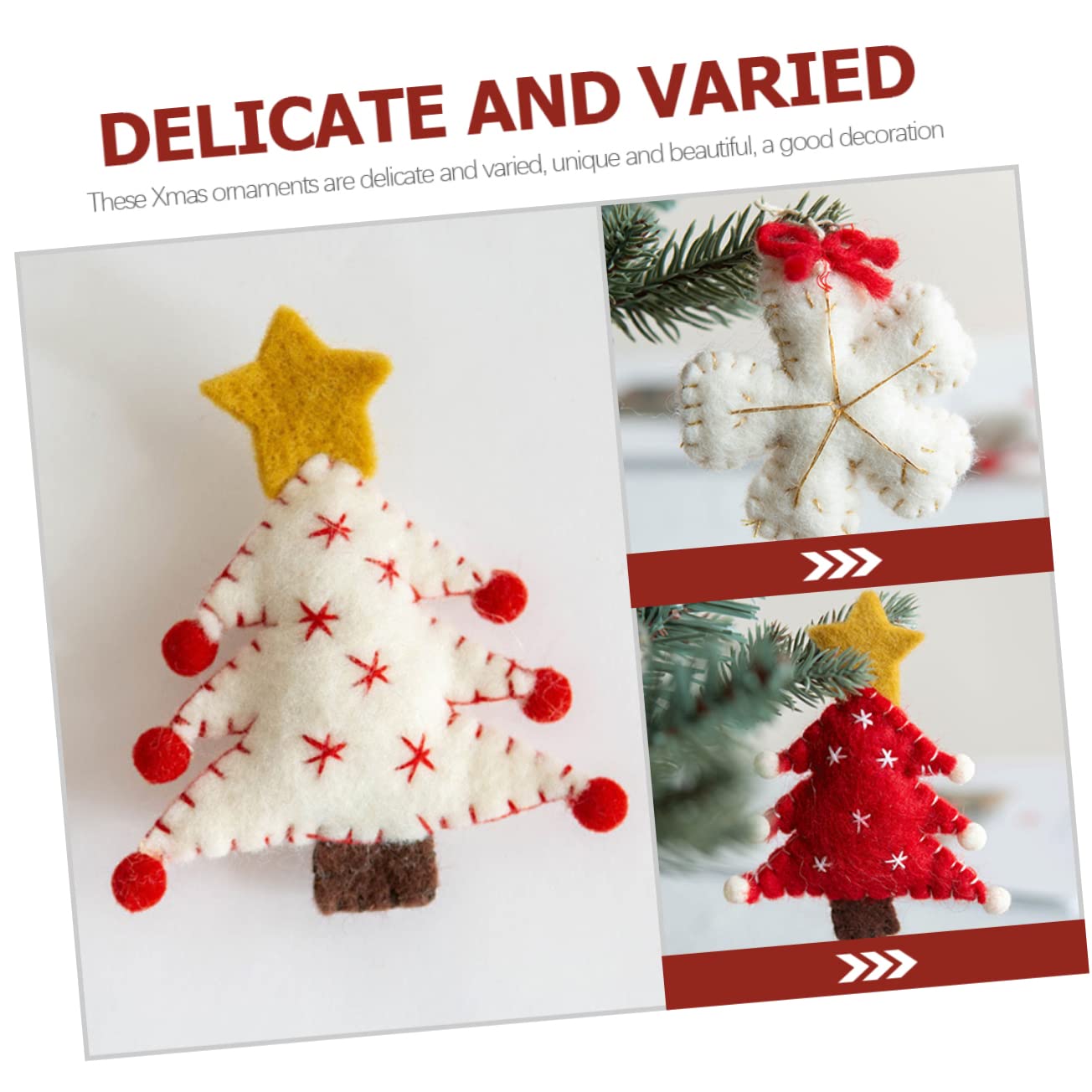 PRETYZOOM 18 Pollici Addobbi Natalizi Ciondolo Albero Di Natale Decorazione Natalizia in Feltro Ornamenti Per Calze Di Natale Ciondoli Natalizi Decorativi Albero Di Natale in Feltro Provato