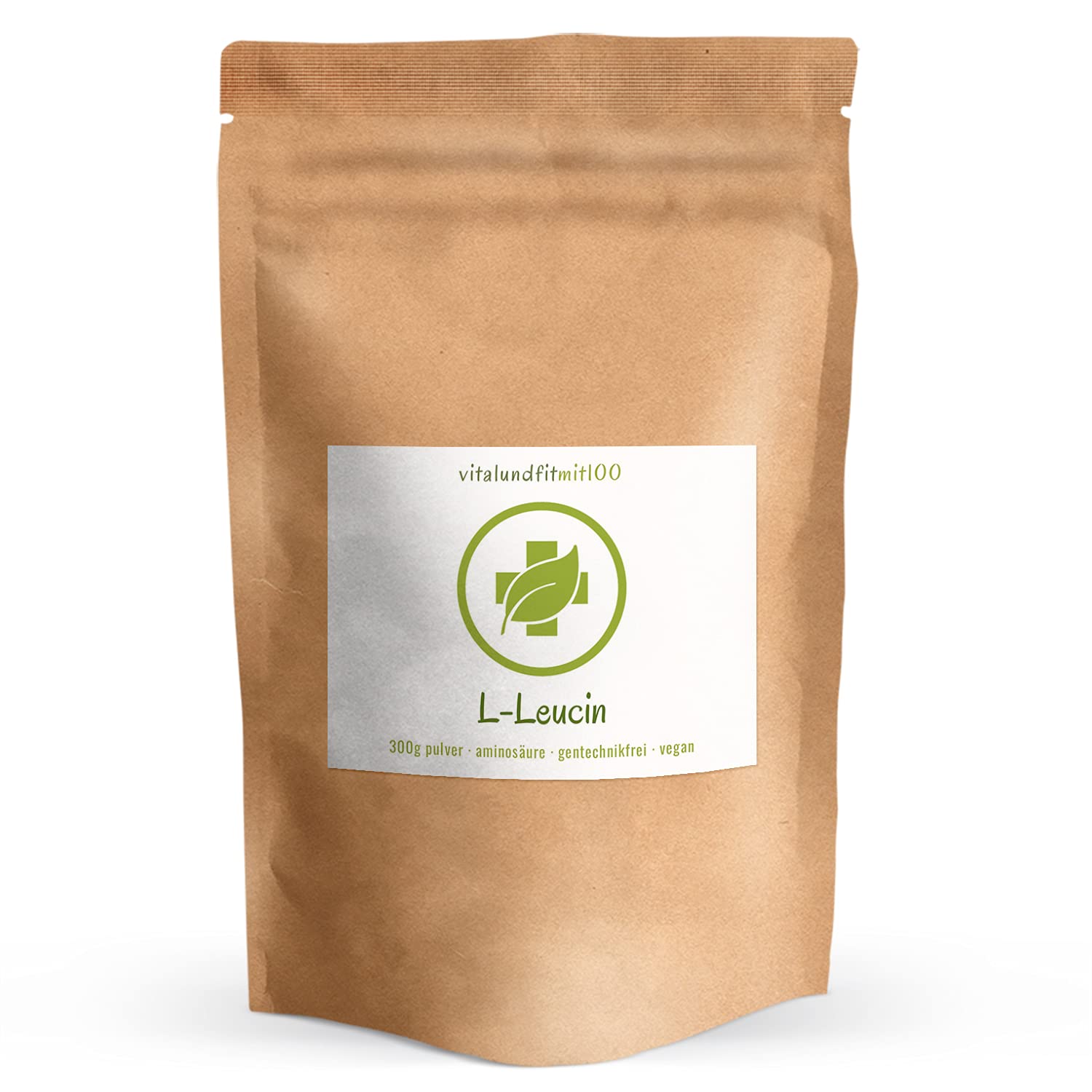 L-Leucin Pulver 300 g - essentielle proteinogene Aminosäure -Fermentationsgewinnung - gentechnikfrei - 100% vegan und rein - glutenfrei/laktosefrei ohne Hilfs- und Zusatzstoffe