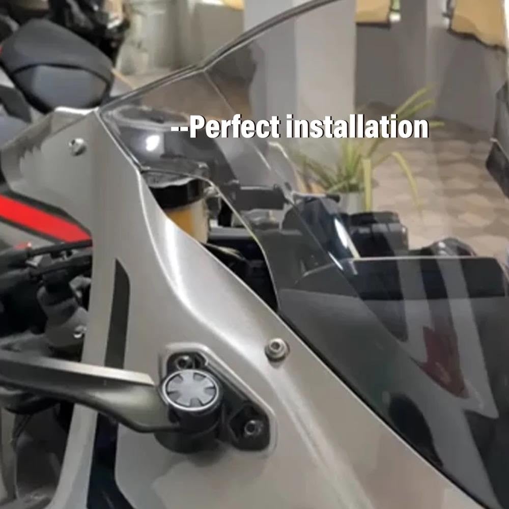 Do Motocykla ZX6R 2024 Szyba Przednia Podwójna Bąbelkowa Przedłużenie szyby motocykla(Transparent)