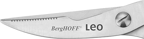 Miniatura 2 de BergHOFF Tijeras para aves de corral de grafito de 9.75 pulgadas, hoja afilada de acero inoxidable, mango suave al tacto, soporte de bloqueo de