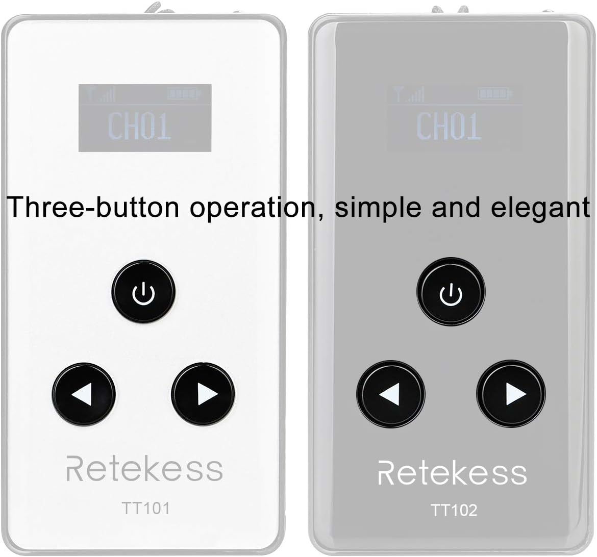 Blасk Frіdау Clеаrаnсе Case of 1 Transmitter 3 Receivers,Retekess TT101,Wireless Tour Guide System,Church Translation Equipment,256ft Transmission,99 Channels,Used for School,Factory Museum Tour