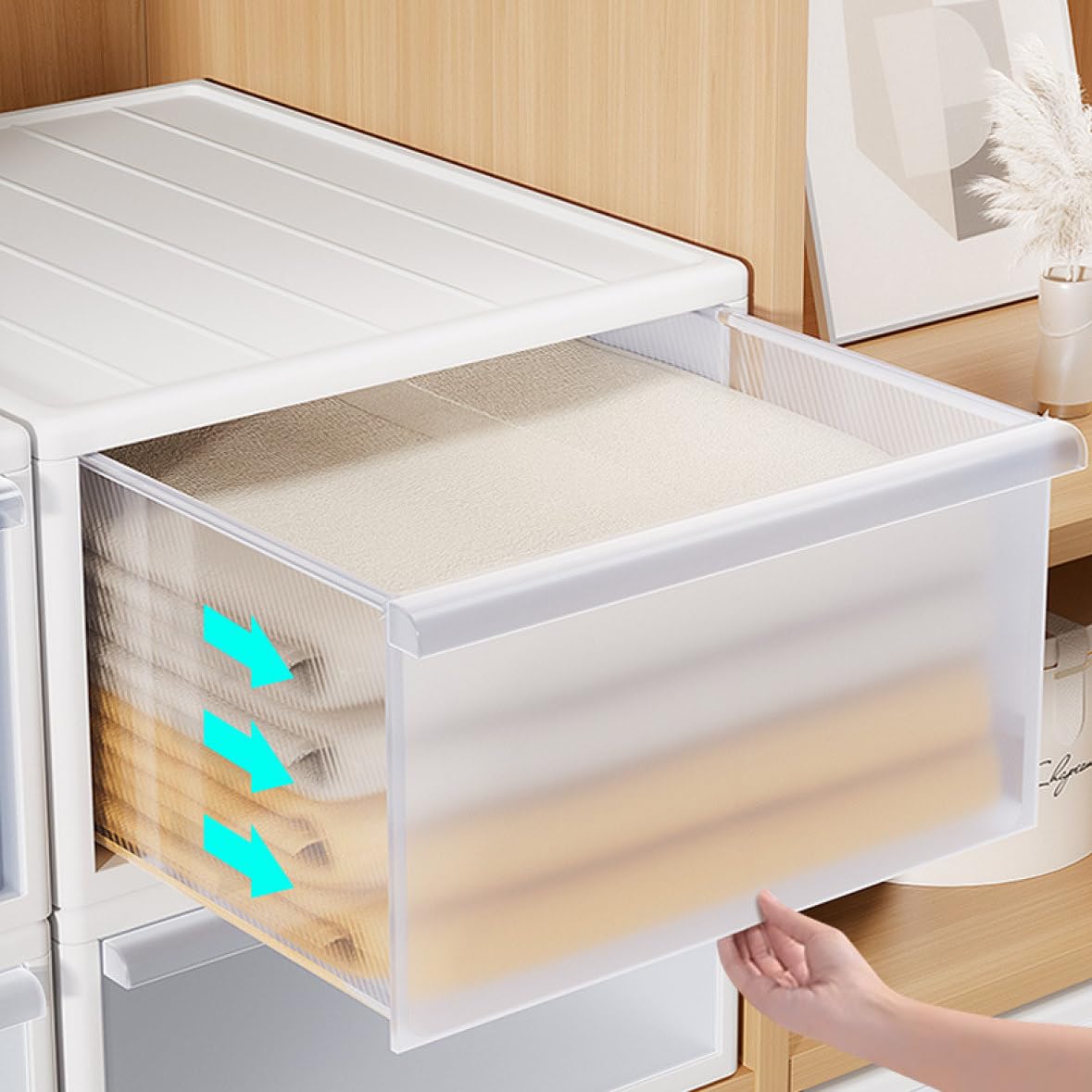Amazon｜MJKQ9 収納ケース 幅45×奥行47×高さ30cm 引き出し 収納 47*25