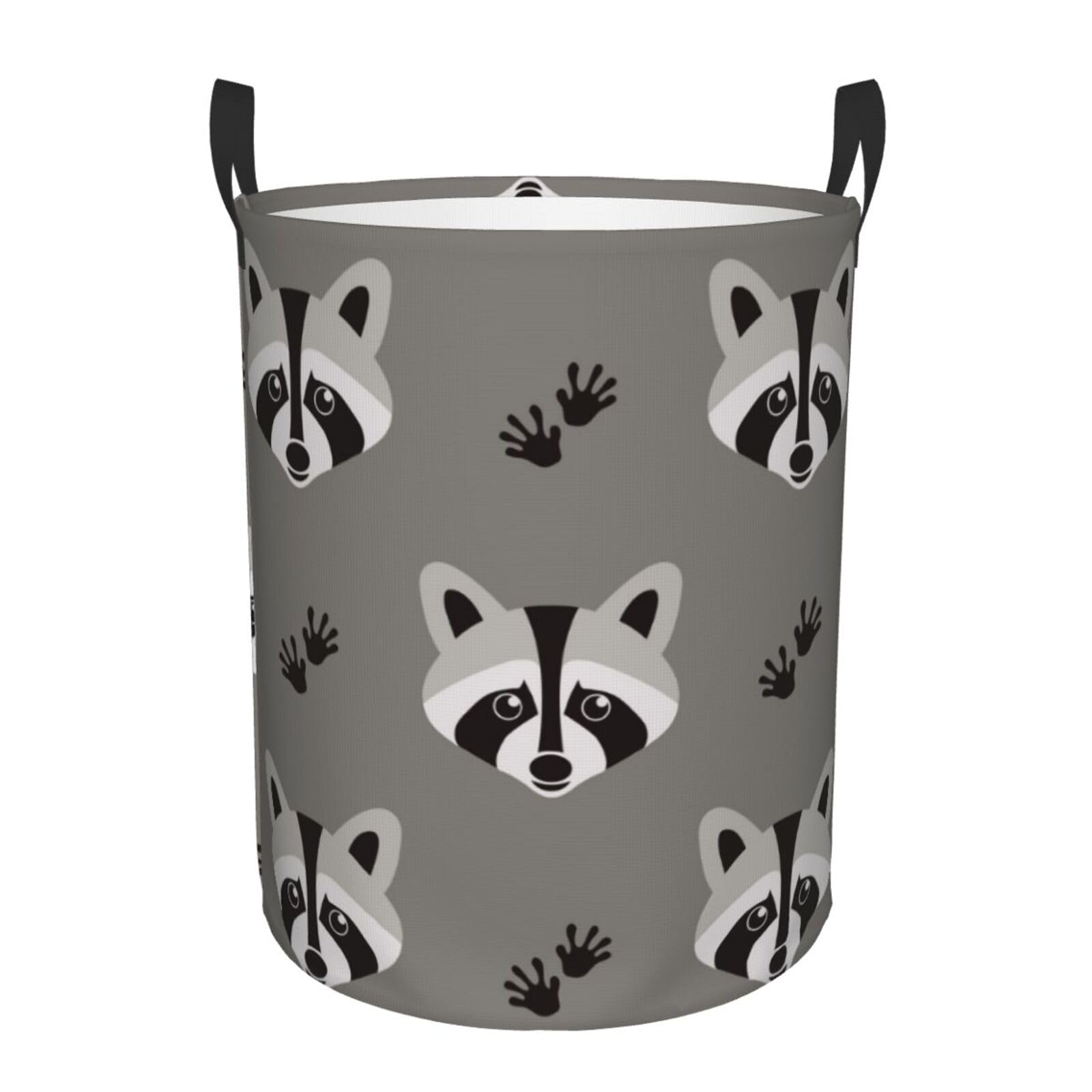 Laundry Basket Raccoon Laundry Hamper Waterproof Idea Hampers Large Collapsible Baskets with Handle Suitable for Bedroom Bathroom Utility Room Kitchen