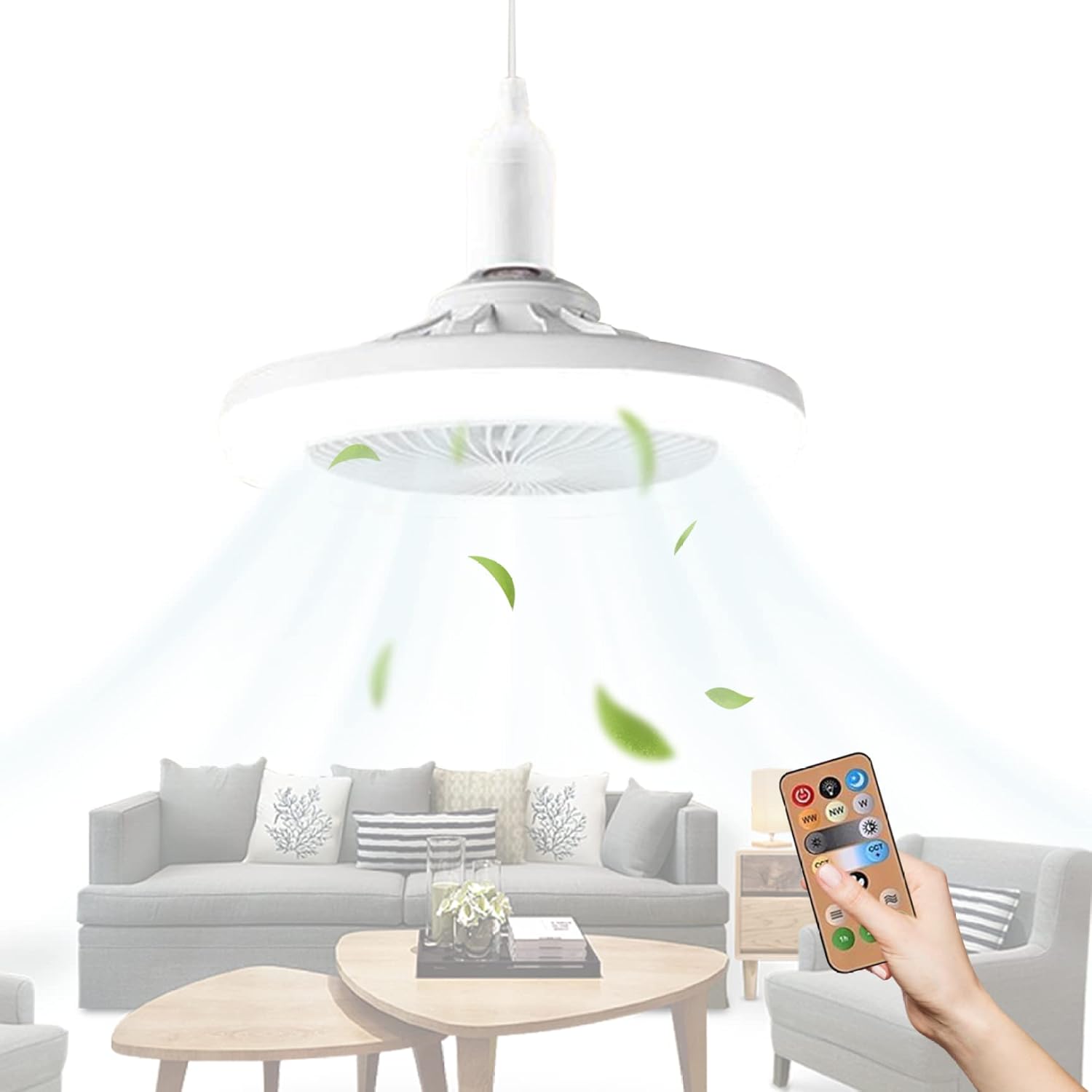 Ceiling Fans with Lights and Remote LED Ceiling Fans with Lamps Ceiling Fan Light for Living Room Dining Room Bedroom Office
