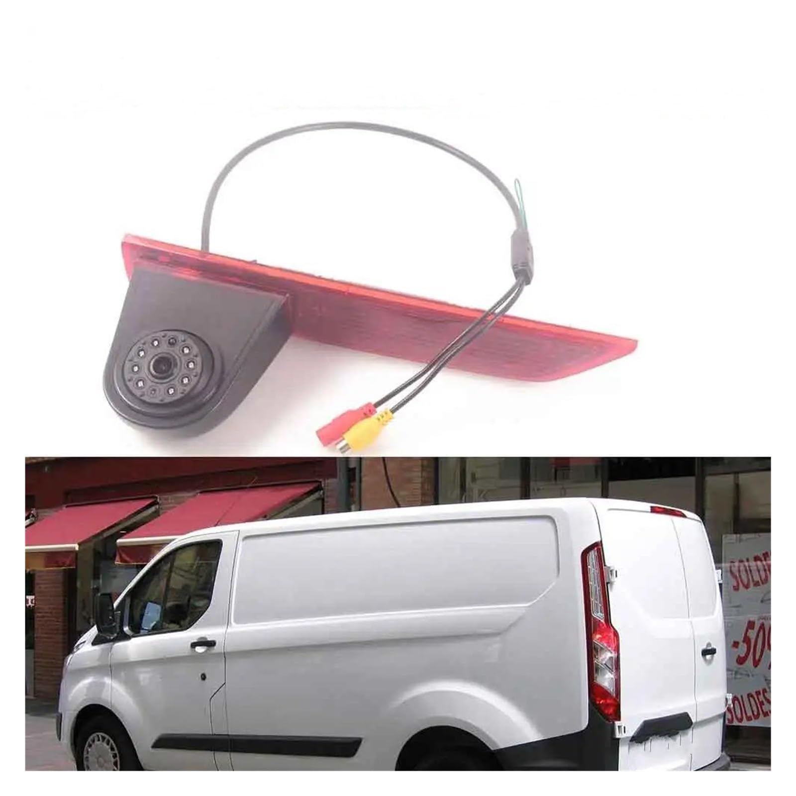 Cámara de Marcha Atrás Cámara De Visión Trasera HD para Ford para Transit Custom 2012-2017 2018 2019 con Luz De Freno De Estacionamiento Cámara de visión Trasera
