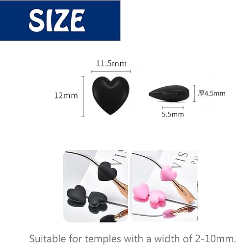 Miniatura 4 de UPIONIC Puntas de extremo antideslizantes para gafas, funda de tubo de silicona, soporte para piezas de oído para gafas, retenedor de gafas, 10 pares
