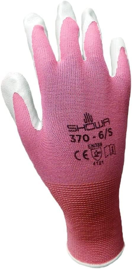 12 Pack Showa Atlas NT370 Atlas Nitrile Garden Gloves - Sizes XS, S and Large (Assorted Colors) (Large)