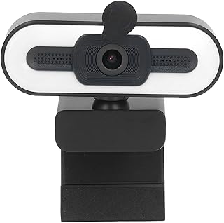 Nunafey HD Webcam, Auto Focusing Excellent Stereo Vioce Web Camera Noise Reduction Wide Compatibility for Webinars for Video Conferences
