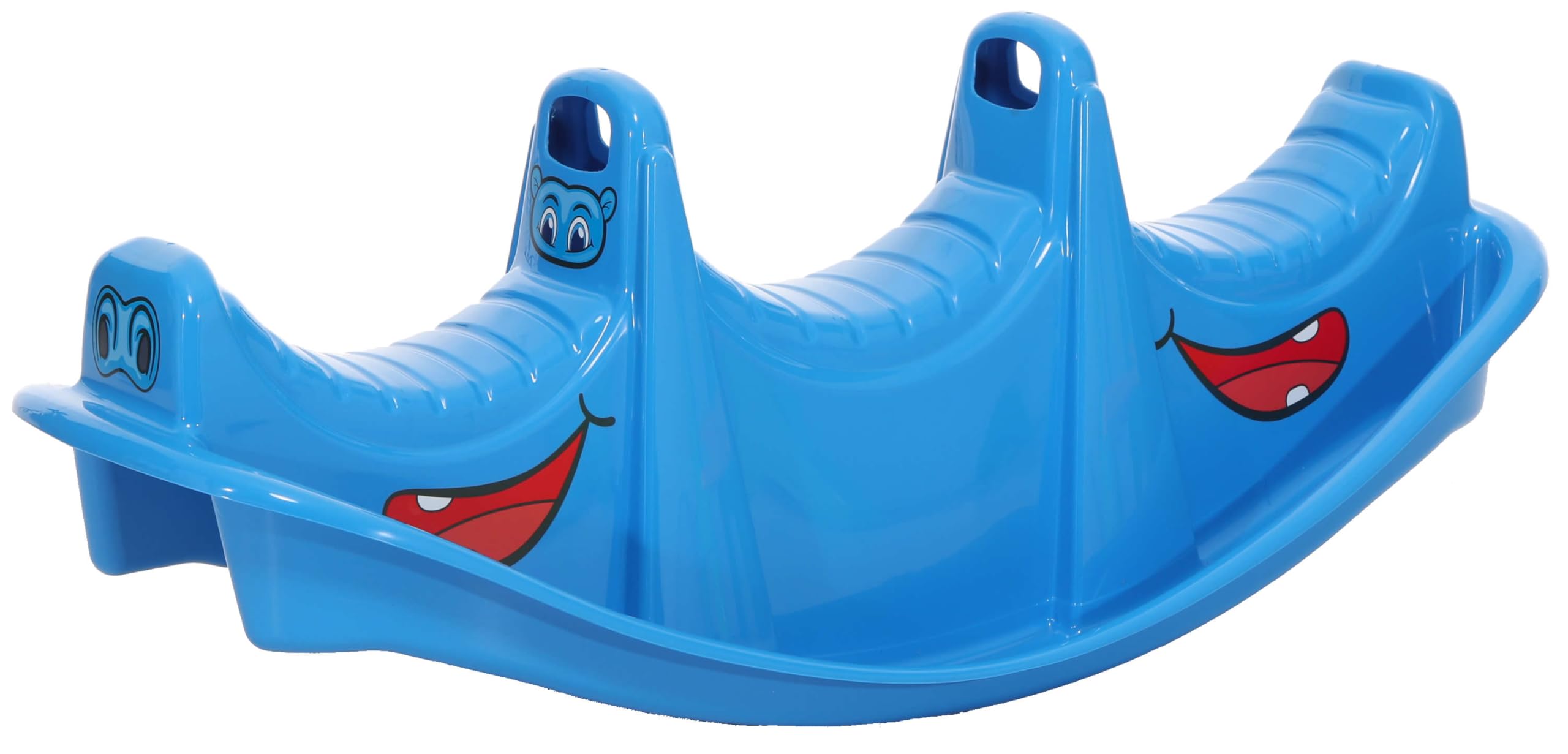 Wippe Rocker Nilpferd Tier Schaukelwippe Kunststoff Kinder Spielzeug blau