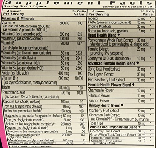 Bluebonnet Nutrition Ladies' Choice Whole Food-Based Multiple For Women 18-49, 90 Count Purple/Pink #TOP5