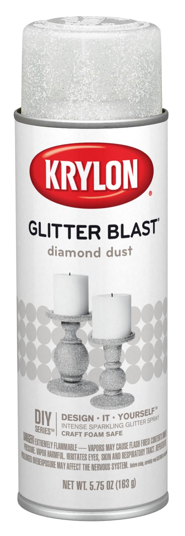 Krylon K03804A00 Glitter Blast Glitter Spray Paint for Craft Projects, Diamond Dust, 5.75 oz