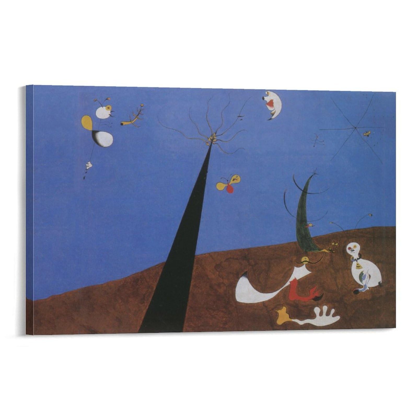 Toile Conversations avec insectes de Joan Miró, poésie et art abstrait au format 60x90 - 8