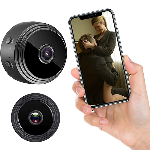 Cámara 1080P para seguridad de oficina en casa cámara interior con detección de movimiento cámara de automóvil para vigilancia paquete de 1 negro