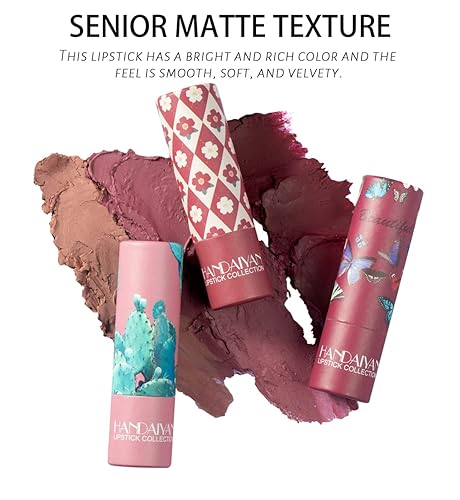 Miniatura 4 de Lápiz labial nude mate, tubo de papel nudes, brillo de labios suave y aterciopelado, barra de labios antiadherente, barra de labios ámbar de larga