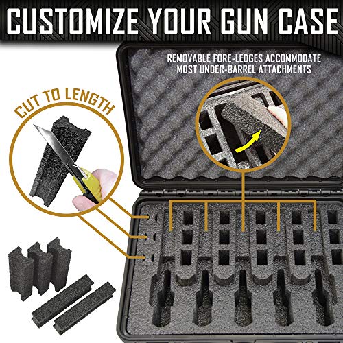 Pistol & Magazine Storage Foam Insert For Apache 4800 Case | 2 Piece Set | Pre-Cut Military Grade Polyethylene Foam Base And Protective Lid Foam Insert (Case Not Included) #TOP3