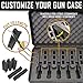Pistol & Magazine Storage Foam Insert For Pelican P-1500 Case | 2 Piece Set | Pre-Cut Military Grade Polyethylene Base And Protective Lid Liner (Case Not Included) | 5 Pistol 18 Magazine | Black