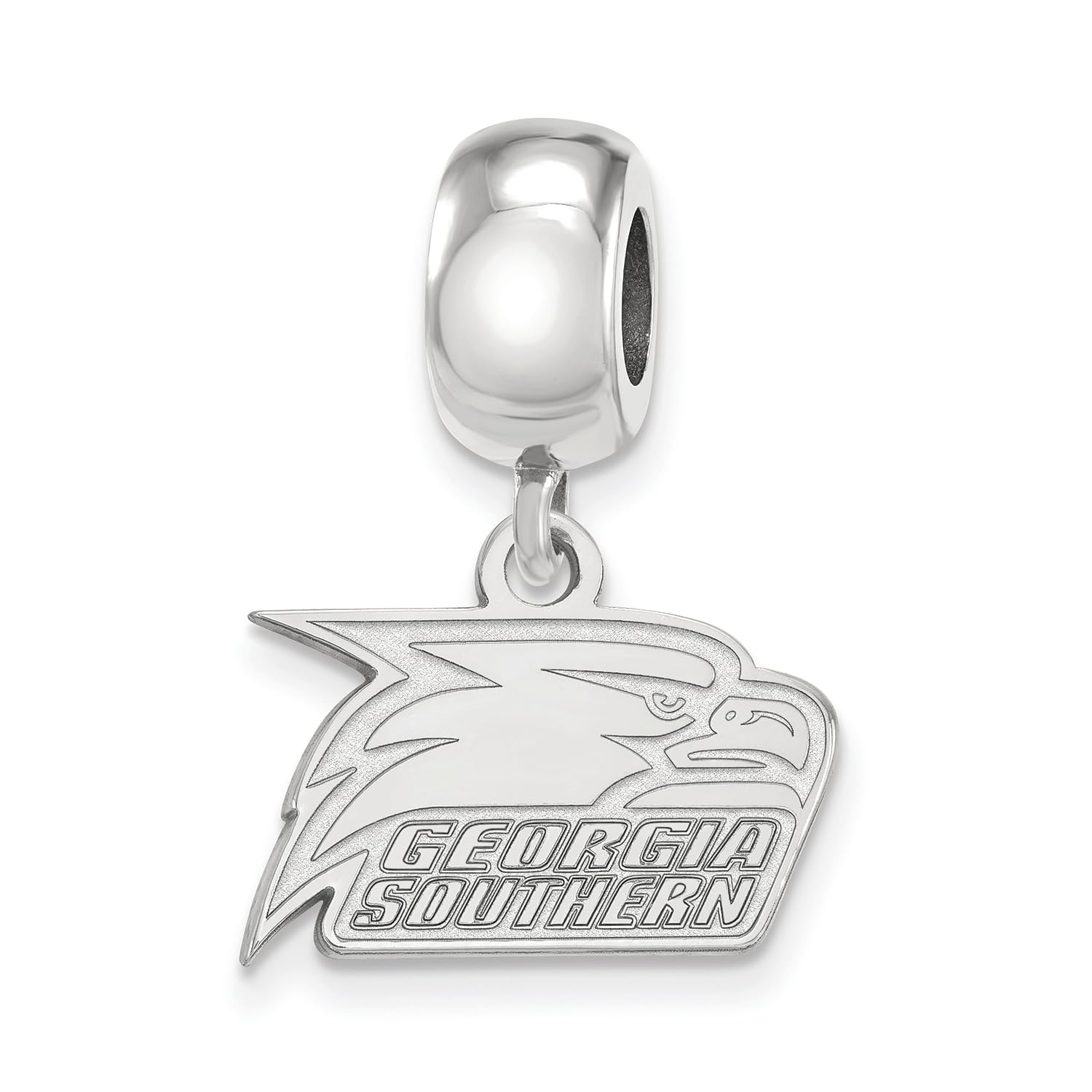 Georgia Southern Extra Small (3/8 Inch) Bead Dangle Charm (Sterling Sliver)