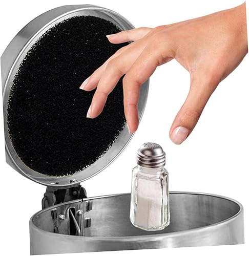 Miniatura 4 de Cabilock 12 piezas de filtro de basura de algodón compost Caddy filtros de carbón activado, cubo de basura, cubo de basura, desodorantes negros para