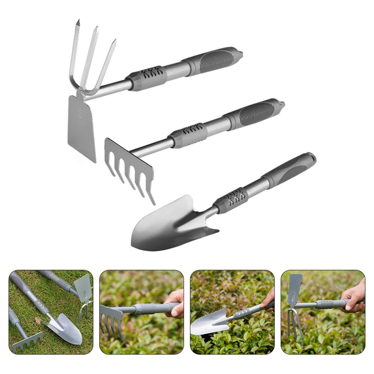 Milisten 1 Satz Gartenwerkzeug Set Teiliges Set mit Ergonomischem Griff Robustem für Graben und Pflanzen Blumenläden Rostfrei und Langlebig