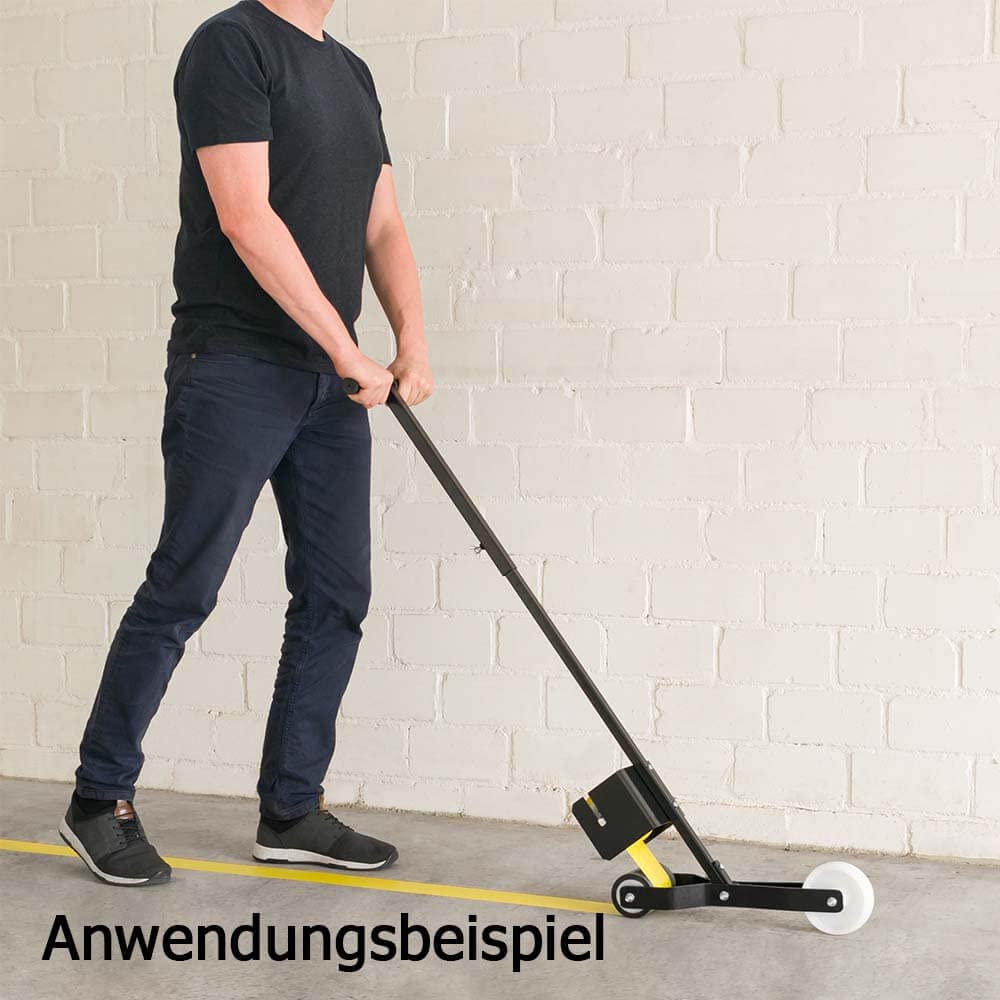 Bodenmarkierungsgerät Tapemarker, Stange min. 90 cm-max. 130 cm aus Stahl, Art.-Nr. 30965 | Bodenmarkierungsband | Fahrbahnmarkierungsband | Warnmarkierungsband