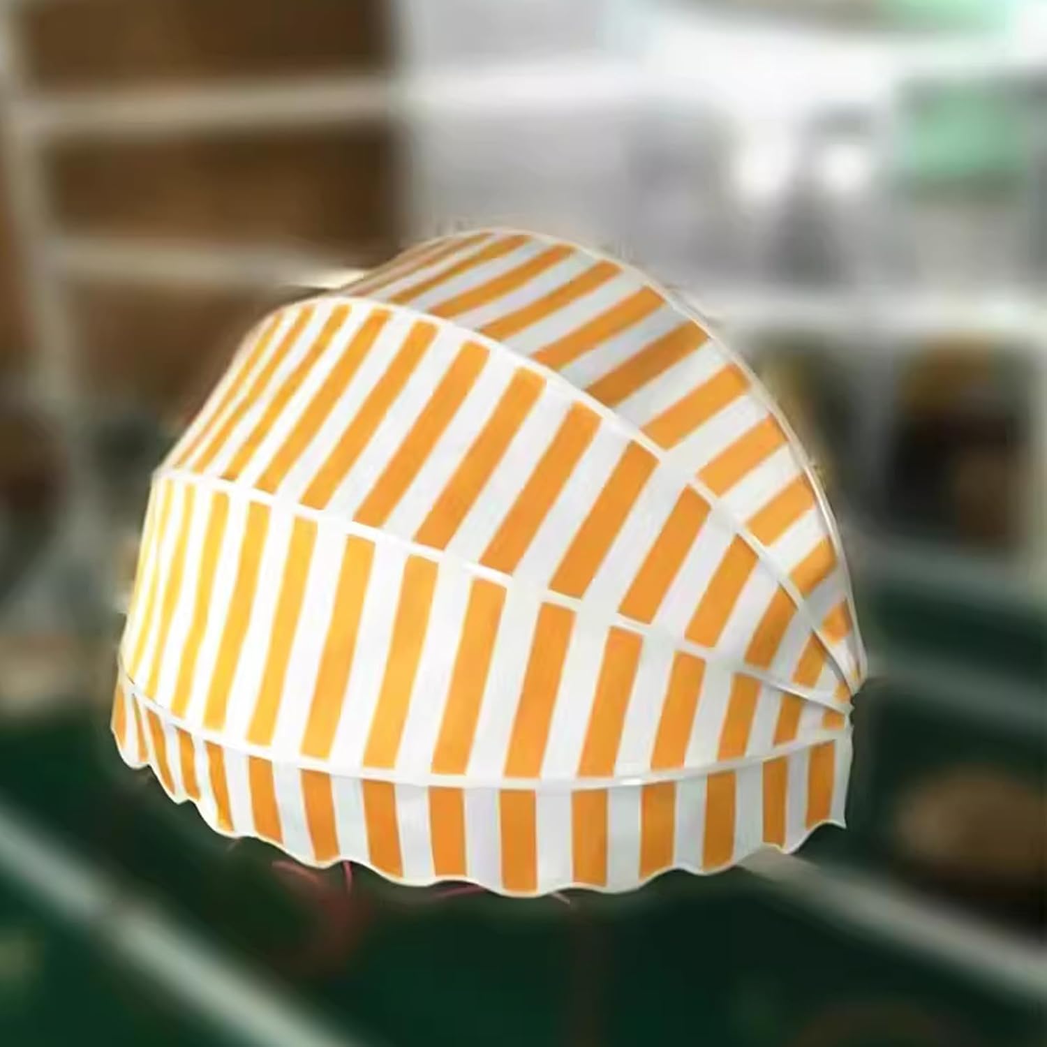 Tenda Cappottina da Sole Pieghevole Gialla e Bianca