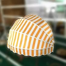 Toldo plegable para puertas y ventanas, protección UV y lluvia, refugio para porche de patio, 90 cm, color amarillo y blanco, toldo duradero para exteriores con accesorios