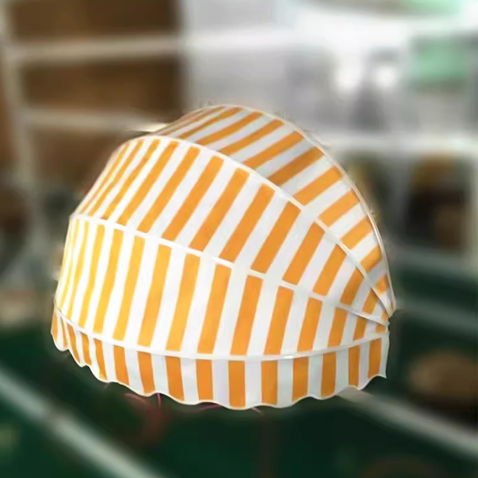 Tenda Cappottina da Sole per Esterno,Tenda a Ventaglio da Balcone Pieghevole,Tessuto per Tende da Sole,Tettoia per Porta,UV Protezione Solare Antipioggia,con Raccordi (110cm/43in,Yellow White)