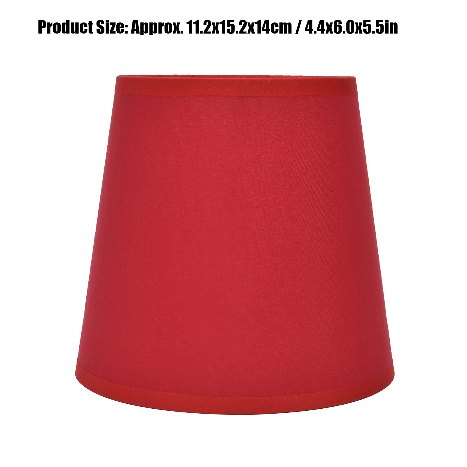 Jenngaoo 2 Pack Clip-On Fabric Barrel Lamp Shades for E14 Bulbs - Image 2