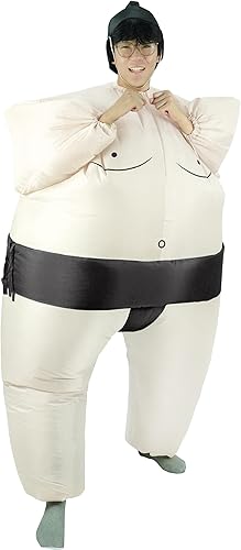 Miniatura 4 de JYZCOS Sumo - Traje de lucha libre inflable para adultos (adulto negro)