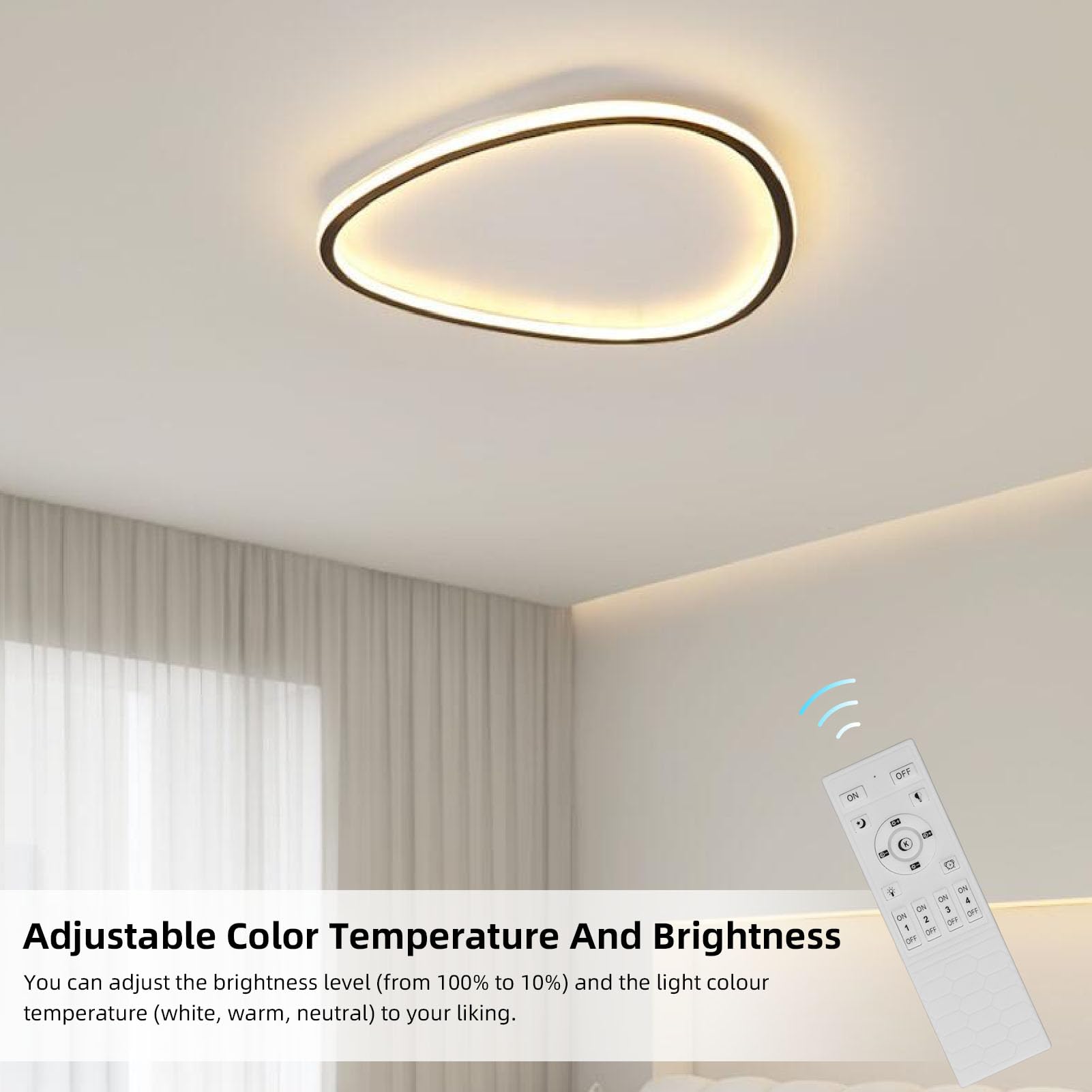 CHICIRIS Lámpara de Techo LED, Moderna, Regulable, Empotrada, para Sala de Estar, Cocina, Elegante Diseño Ajustable