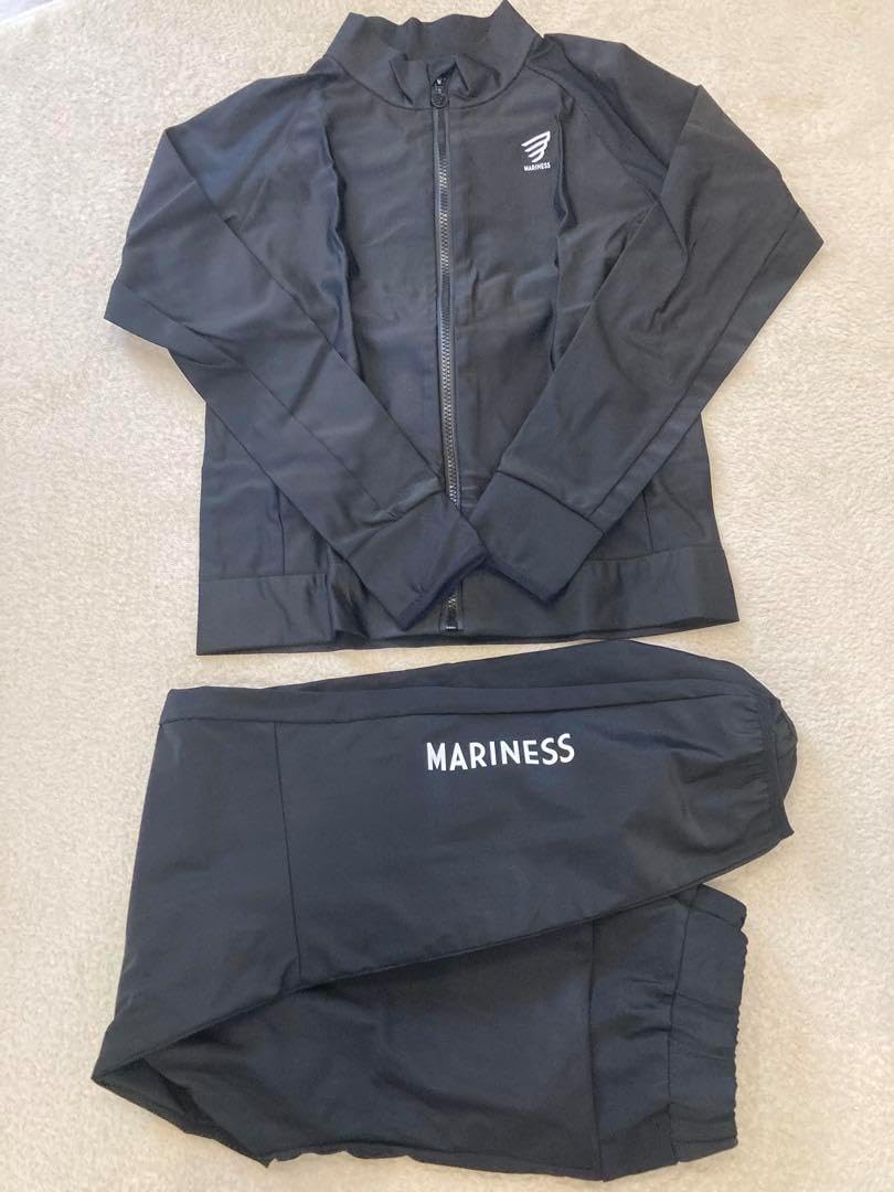 ちーこ。MARINESS ブラック フード付きサウナスーツ ユニセックスS ちーこ。MARINESS ブラック フード付きサウナスーツ ユニ