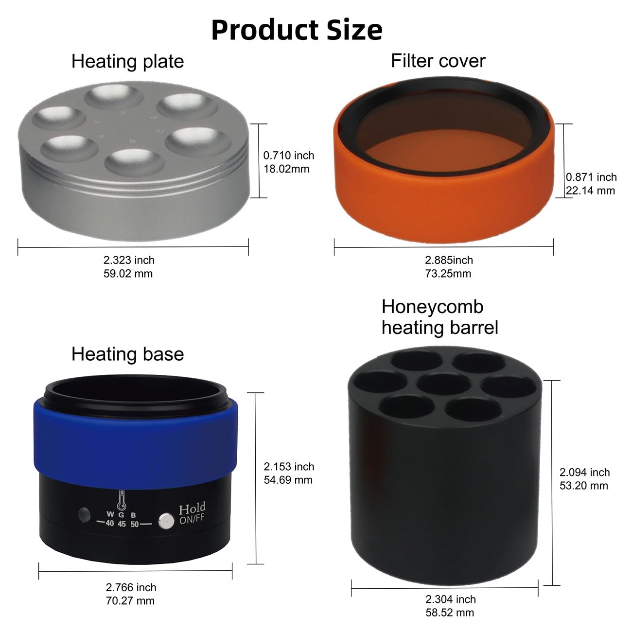 24W AR Heater Composite Softener Heater Warmer with Light Filter Silicone Cover Adjustable Temperature 40°C-50°C