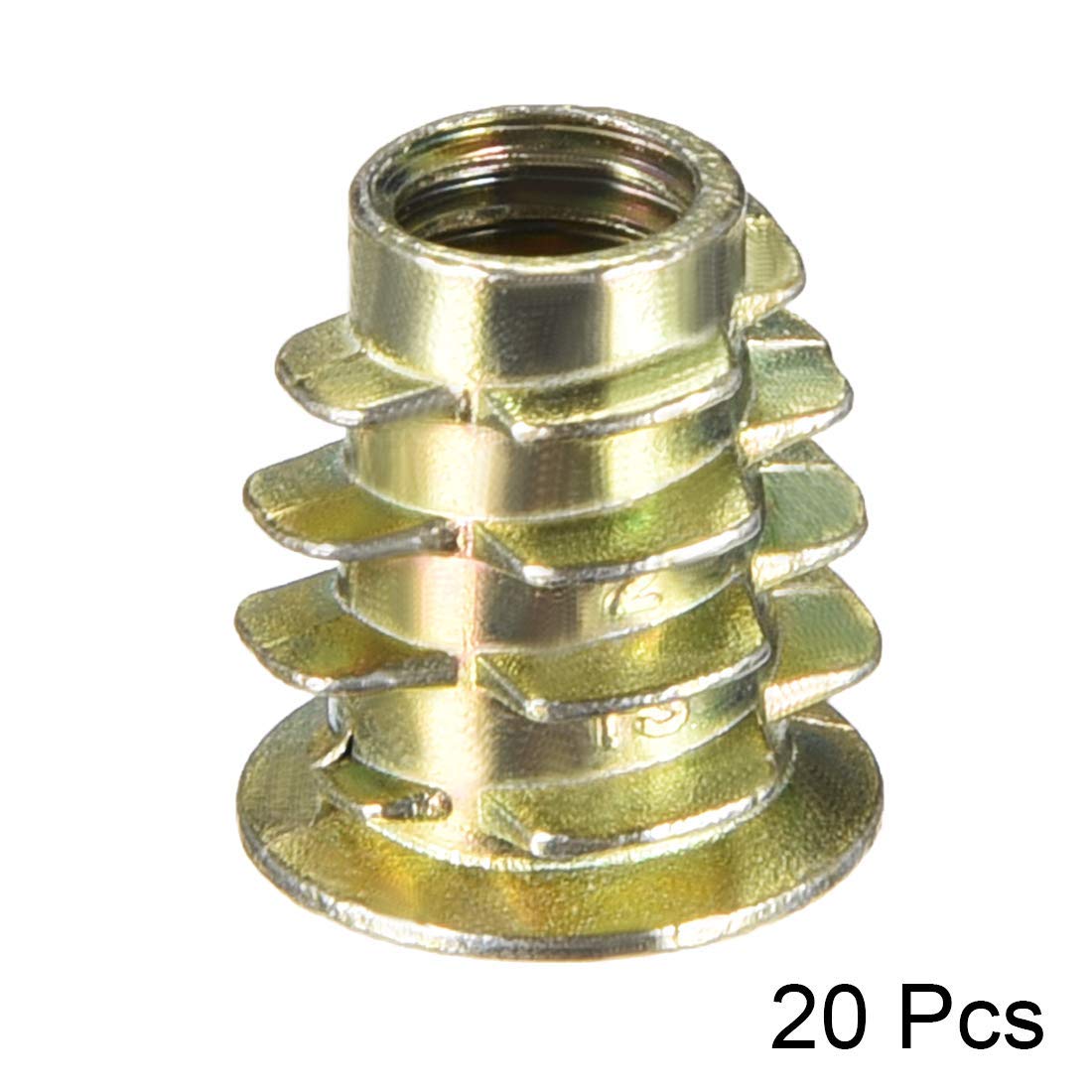 sourcing map Écrous Fileté Insert Vis Zinc Alliage Hex Tête M6 Filetage