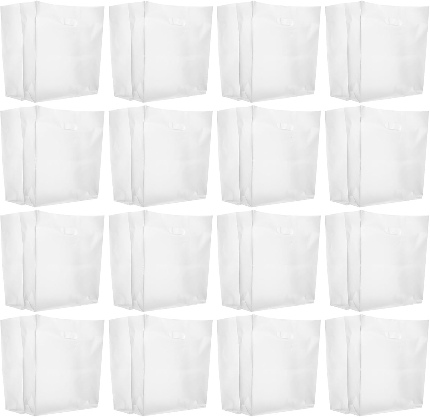 50pcs Plastic Takeout Bags for Food Packaging, Firm and Practical Food Bags with Handles, Not Easy to Break, for Coffee Shop and Bakery Use