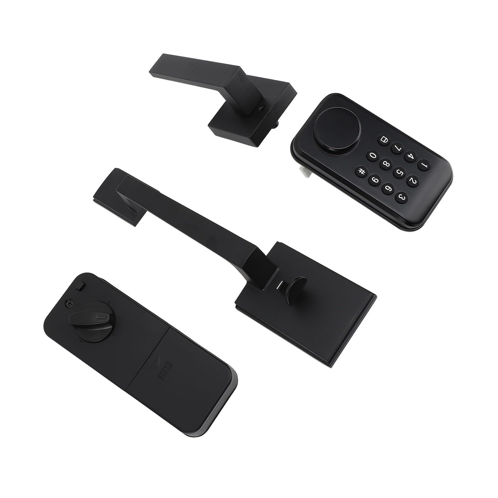 Set di serrature senza chiave Set di impronte digitali Tastiera elettronica automatica Catenaccio Codice intelligente digitale con maniglia nera per porta d'ingresso Sicurezza