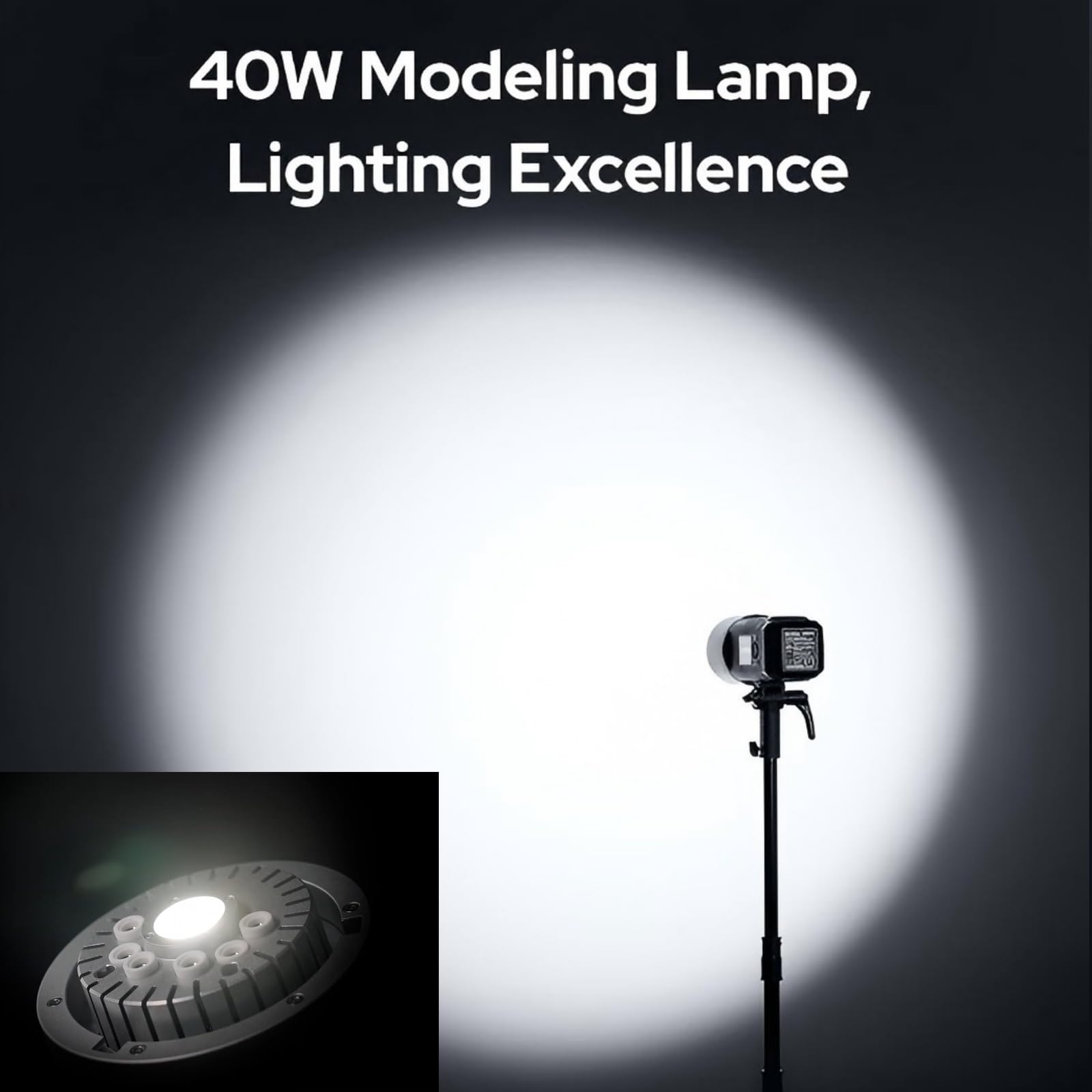 Godox AD600BM II AD600BMII Manueller HSS-Außenblitz, 500 Blitze bei Volllast, 40W LED-Modellierlampe, Farbkodierte LED-Bedienfelder, 10.8V/8940mAh Li-Akku, mit Bowens-Mount für vielfältige Lichtforme