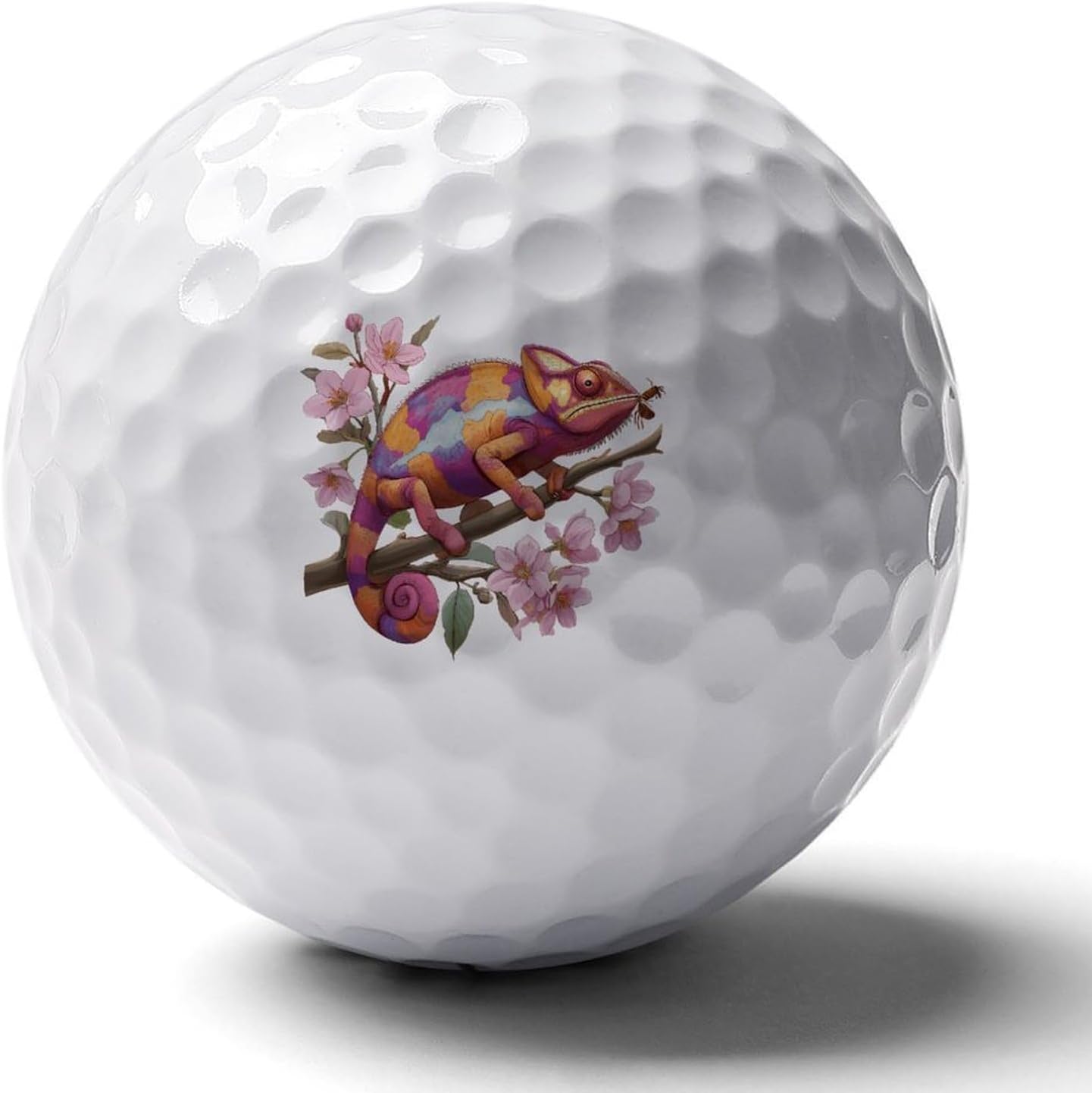 Chameleon Print Funny Golf Balls Novelty Golfer Gifts | Practice Balls,Golf Accessories