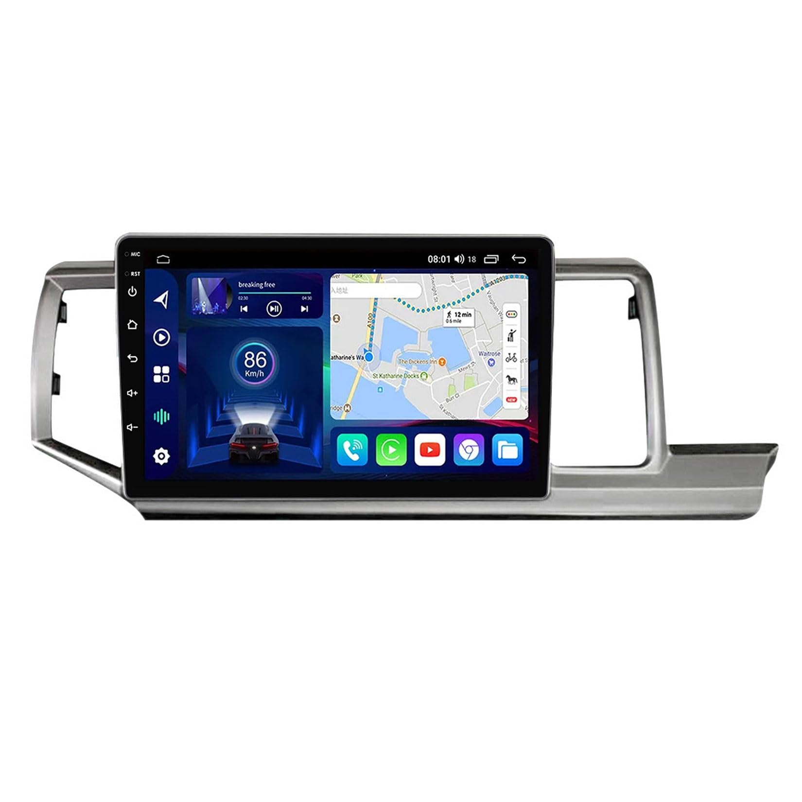 HIBIYA Radio samochodowe z systemem Android 14 do Honda Stepwgn 2009-2015 10-calowy ekran dotykowy z GPS USB WiFi retro kamera RDS Mic obsługa Carplay DSP sterowanie kierownicą(P18 8Core 6+128G)