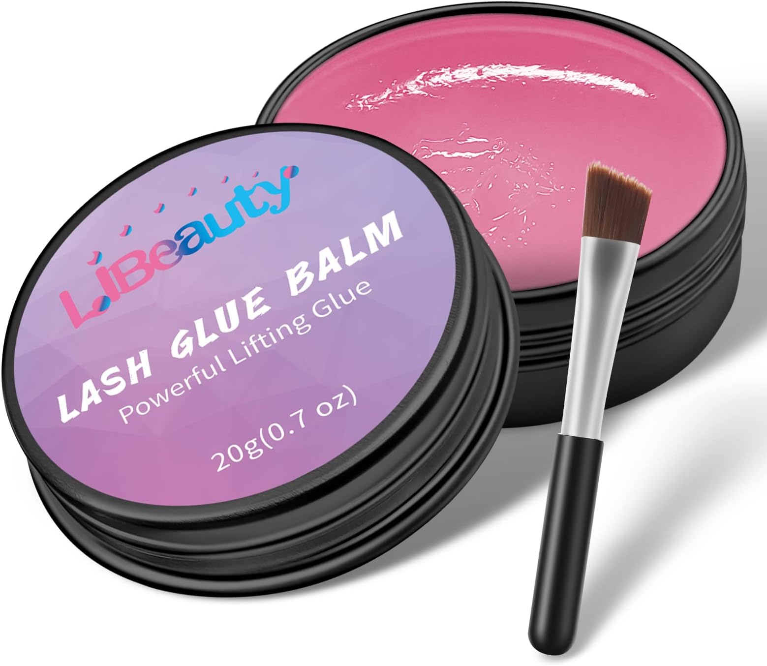 Libeauty Lash Glue Balm Lash Lift Adhesive 0.71Oz/20G Strong Sticky Fruit Flavor Eyelash & Eyebrow Perm Glue Balm for Long Lasting Individual Brow Lamination Gel