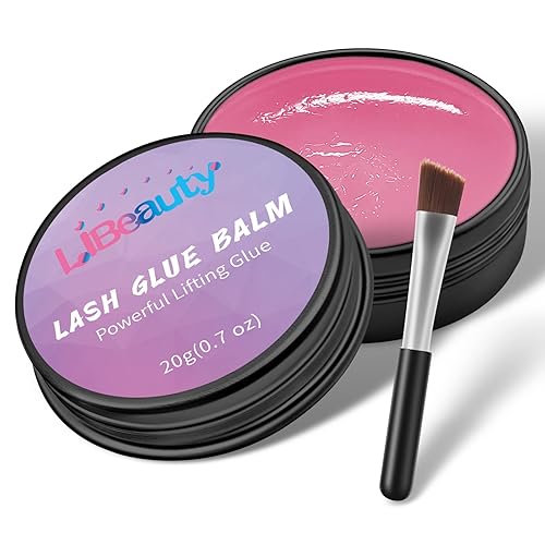 Libeauty Lash Glue Balm Lash Lift Adhesive 0.71Oz20G Strong Sticky Fruit Flavor Eyelash & Eyebrow Perm Glue Balm for Long Lasting Individual Brow