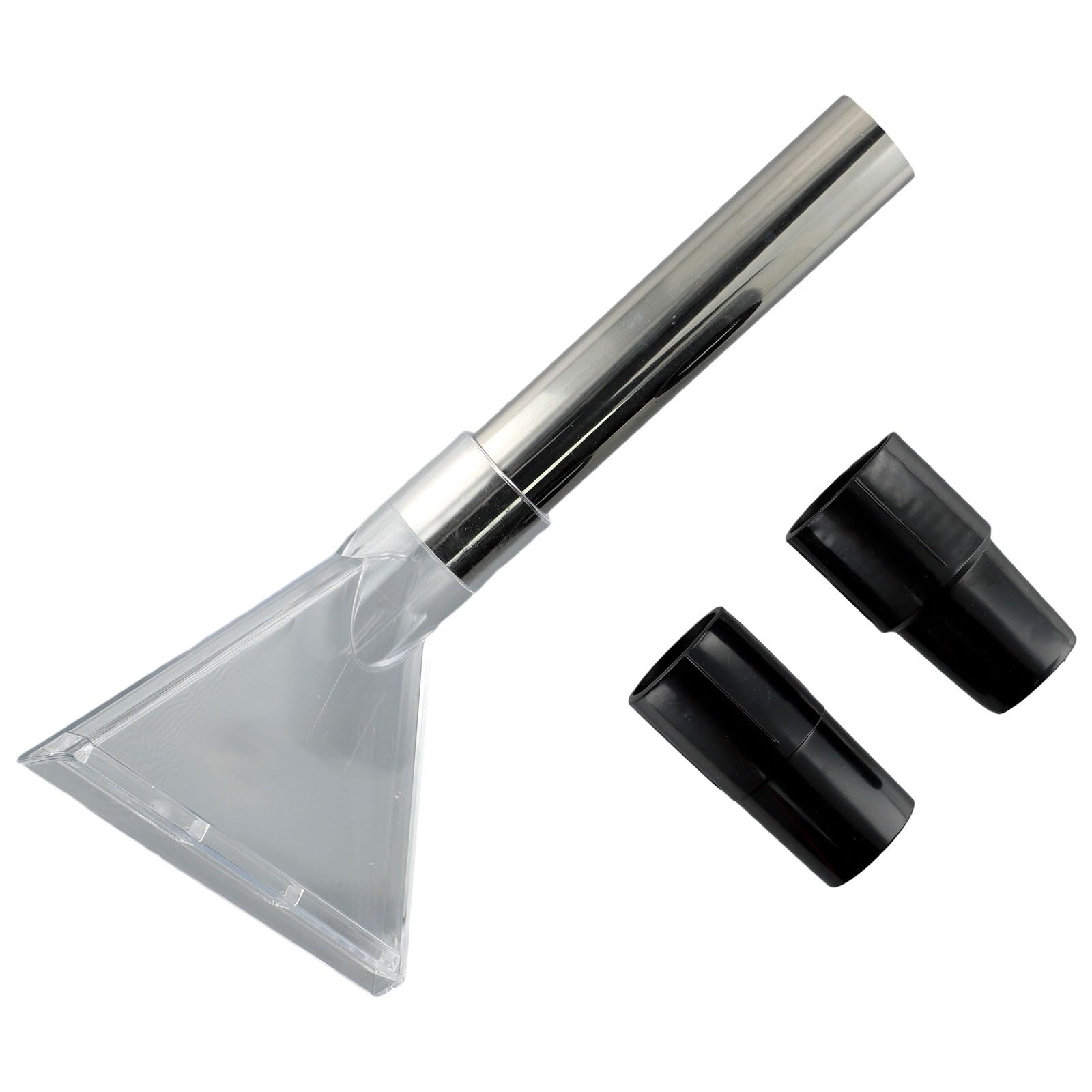 Cabezal giratorio para aspiradora de 38 mm, boquilla de suelo transparente con tubo de acero de 1.5 pulgadas para limpieza de alfombras, tapicería, colchones