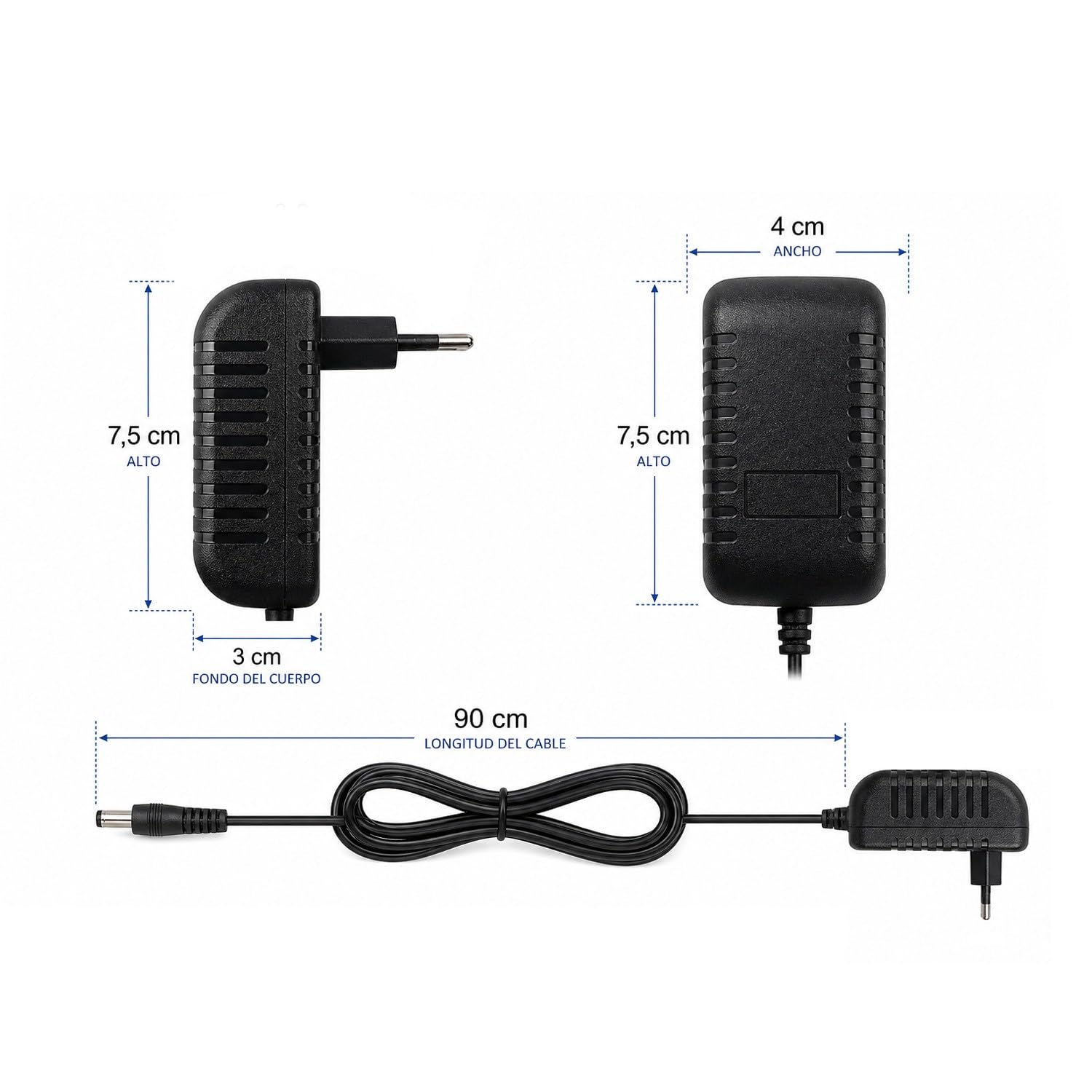 NASTIMA Adaptateur Secteur 12V 1A – Chargeur 12V 1000mA Prise 5.5×2.1mm – Compatible Multi-Appareils