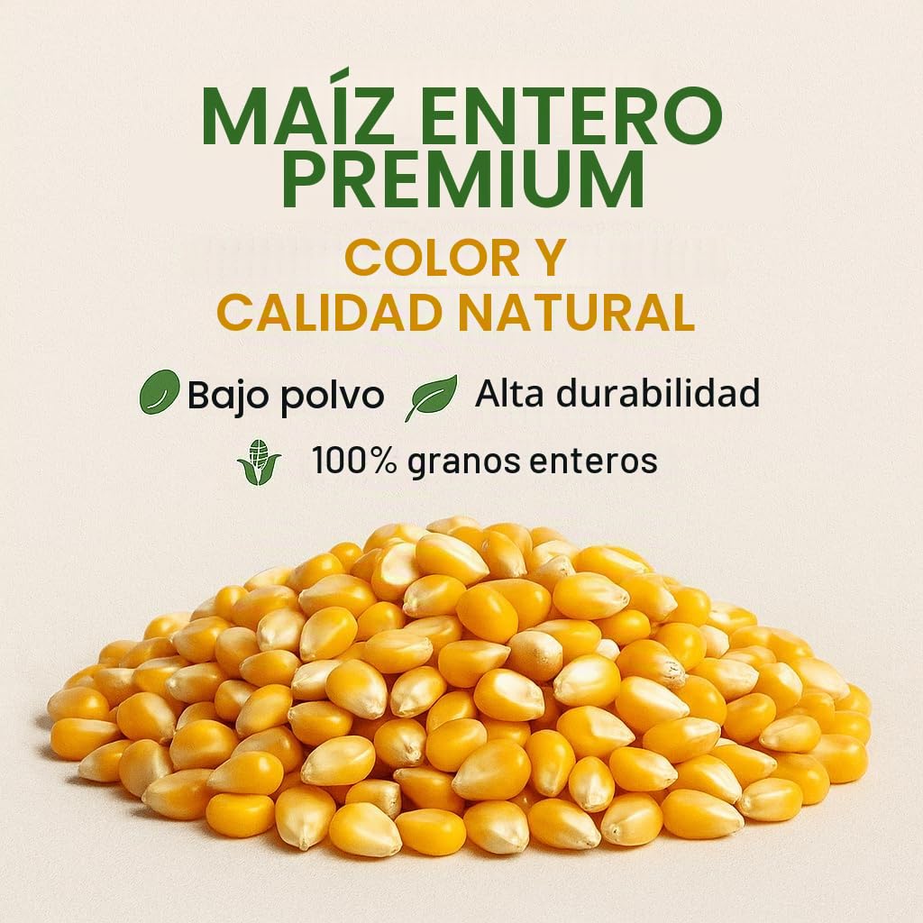 GiDeli Maíz 10 kg amarillo - Granos enteros de maíz en calidad de pienso - Alimento para pollos, patos, caballos y palomas