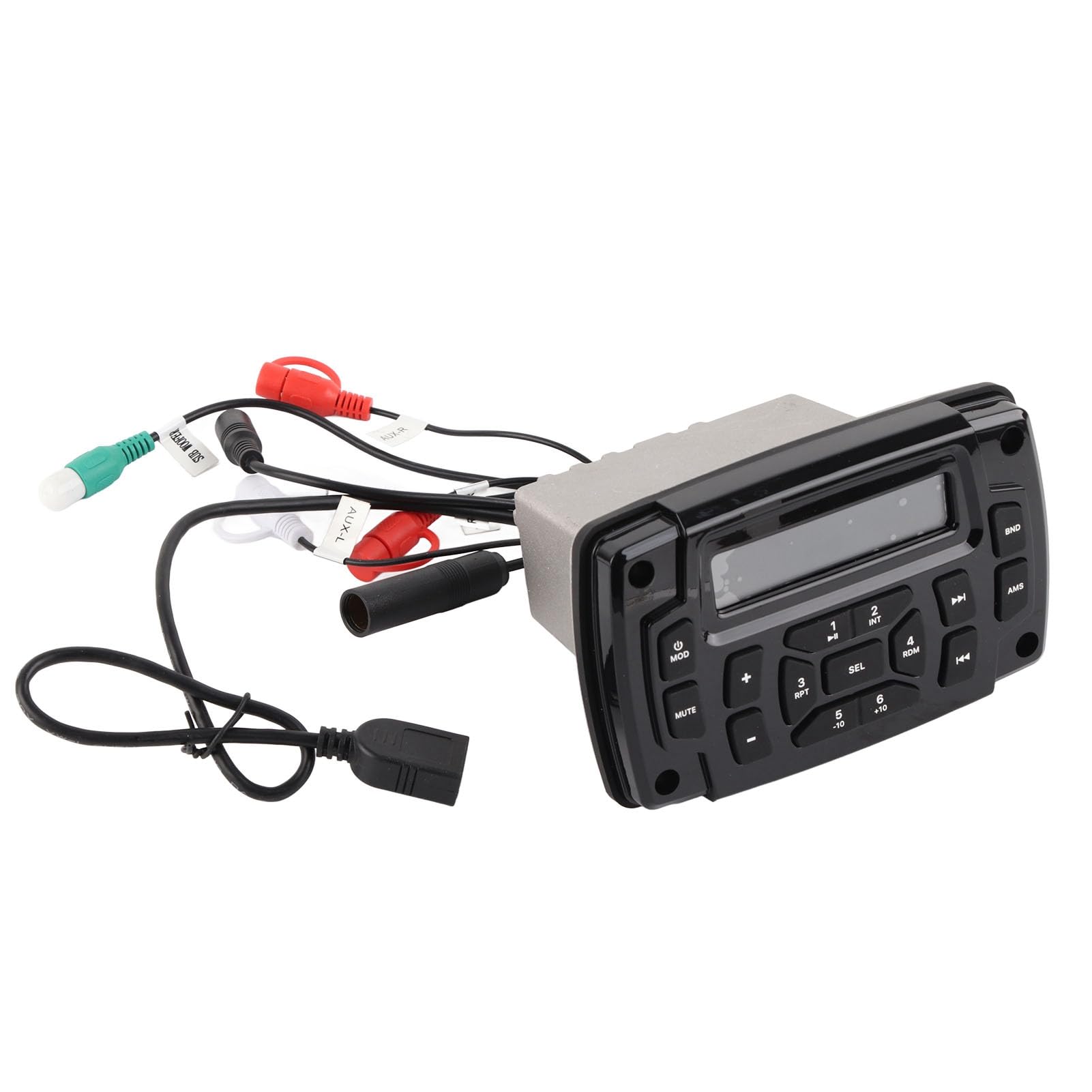 Radio Marina a Prueba de Agua Receptores Estéreo para Automóvil Altavoces Marinos Bluetooth para Automóvil Radio AM/FM Receptor Estéreo 12V DC Reproductor de MP3 Sonido Estéreo para Yate Caravana In