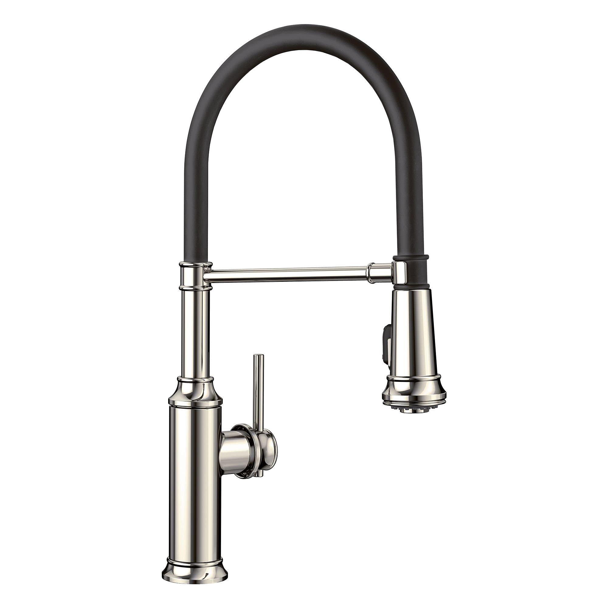 BLANCO, Polished Nickel 442510 EMPRESSA Pull-Down Dual Spray Semi-Pro Kitchen Faucet, 1.5 GPM