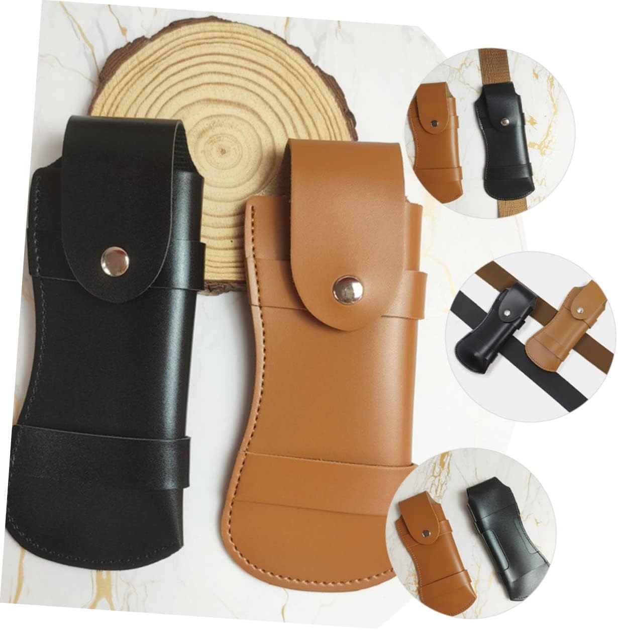 PRETYZOOM 5pcs Leather Knife Malle Knife Sheath for Kitchen Cutter Accessory Cutter Guard Reusable Sleeve image 2