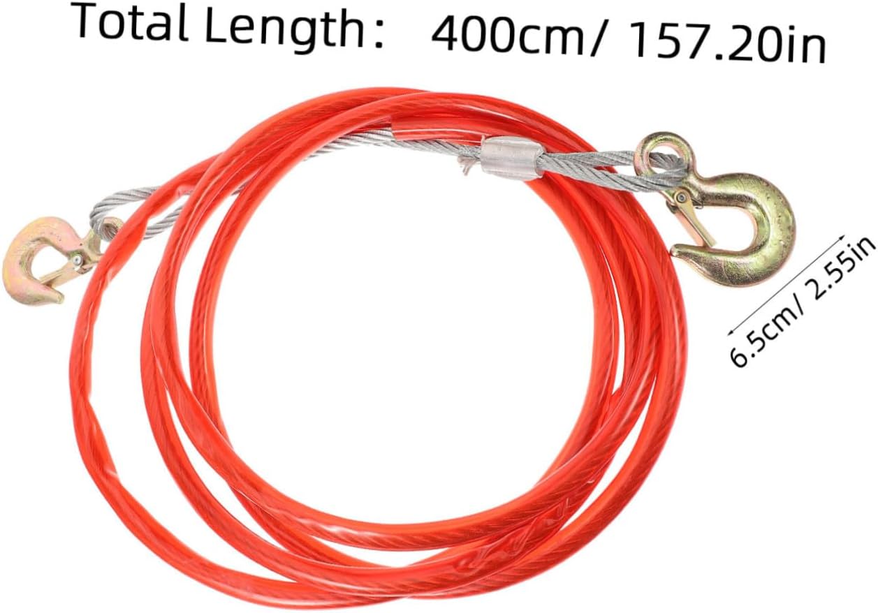 Car Tow Cable Portable Outdoor Towing Rope Strap and Trailer Breakaway Cable Kit