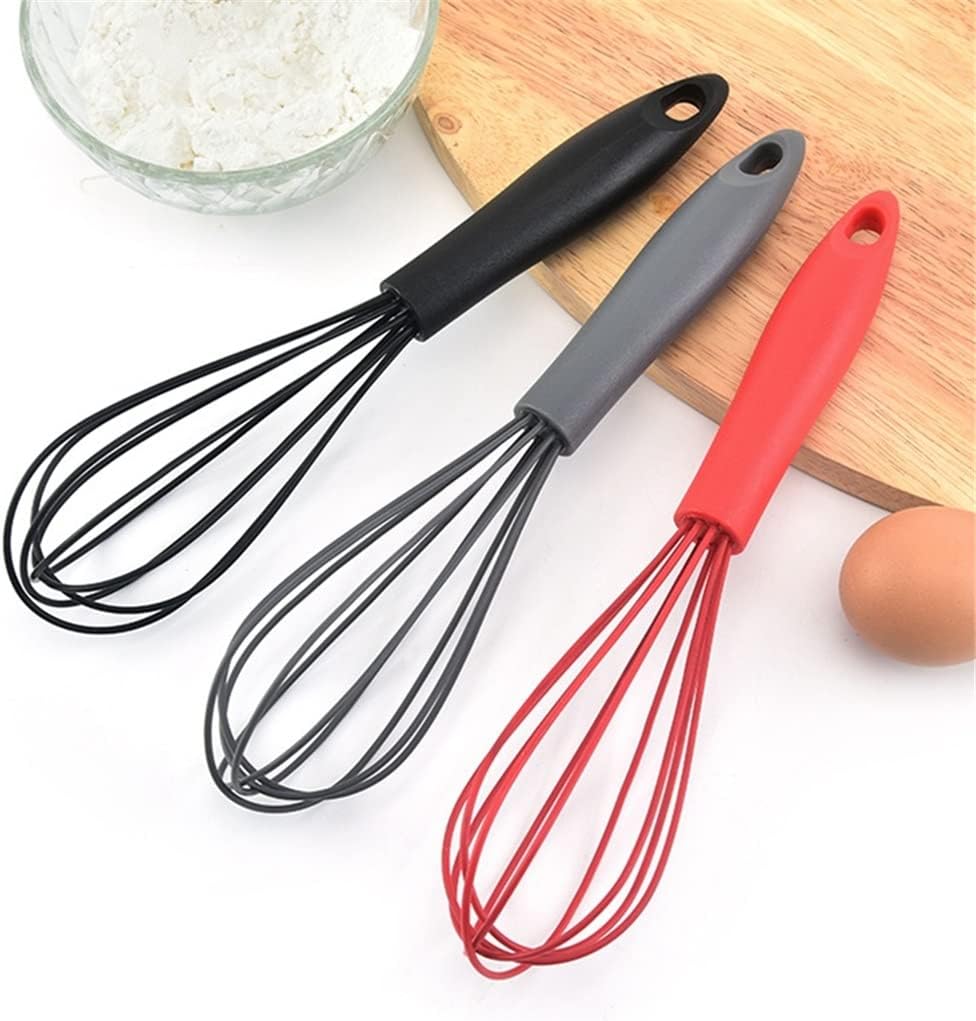 Multifunctional Rotary Manual Egg Beater Mixer Mini Plastic Kitchen Whisk Bake Tool Agitator Silicone(white-Dinosaur Doodle4)