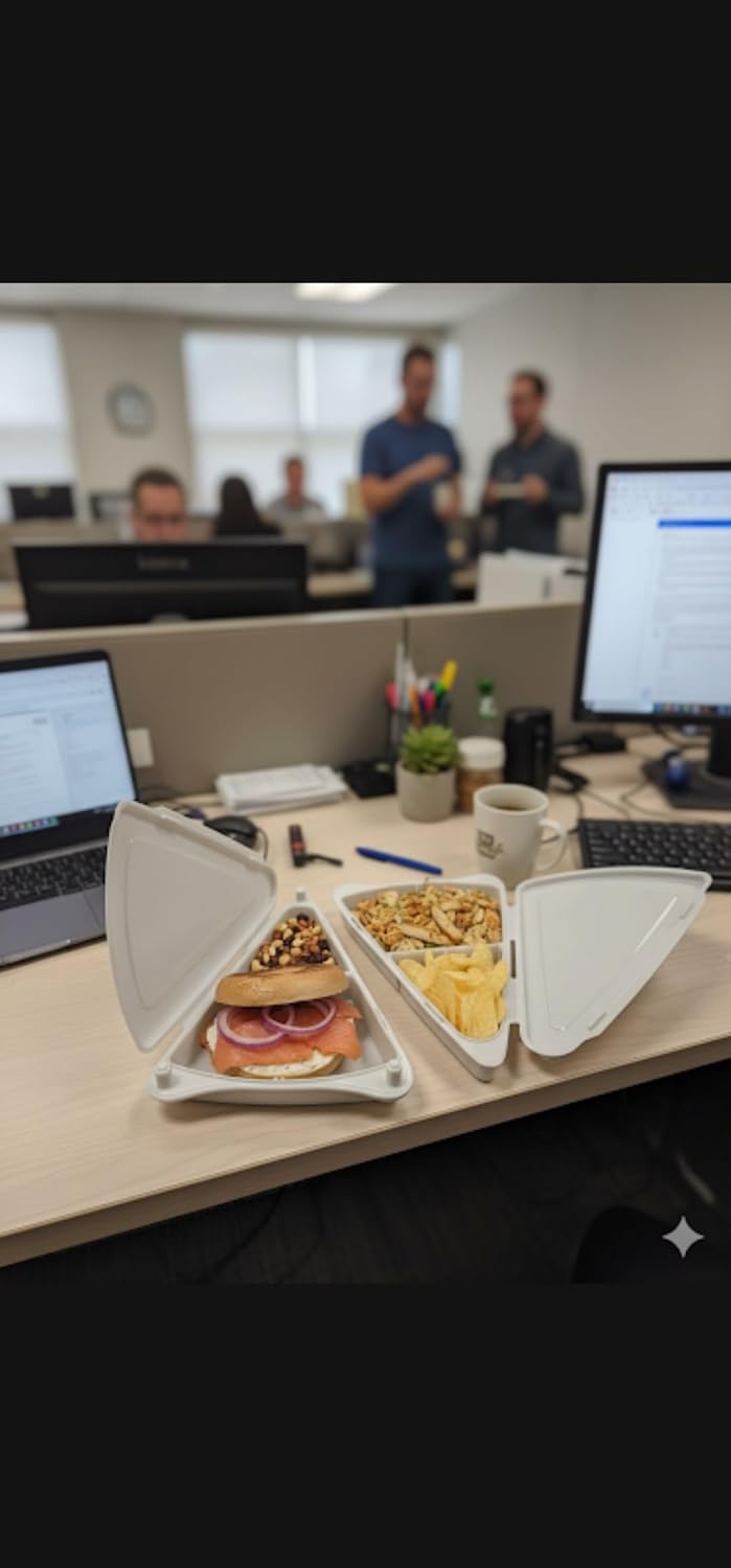 PIZZA STAX™ – 2-Pack Stackable Reusable Pizza Slice Storage Containers | Space-Saving Leftover Pizza Saver, BPA-Free, Microwave & Dishwasher Safe, Snack Holder | Made in USA